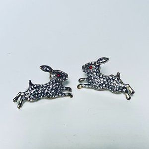 Heidi Daus HONEY BUNNY Crystal RABBIT Earrings